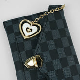 Luxe Check Black Wallet